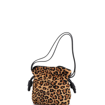 Loewe Flamenco Knot Bag Printed Pony Hair Small