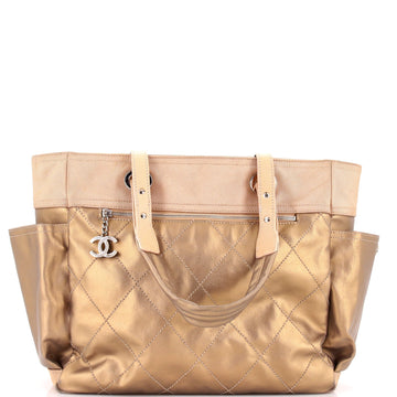 Chanel Biarritz Pocket Tote Quilted Coated Canvas Large