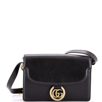 Gucci GG Ring Shoulder Bag Leather Small