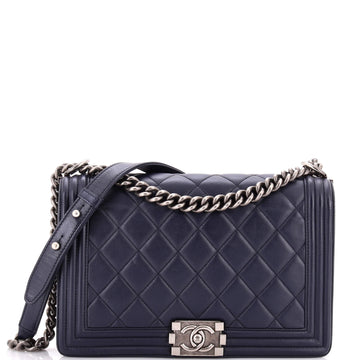 Chanel Boy Flap Bag Quilted Calfskin New Medium