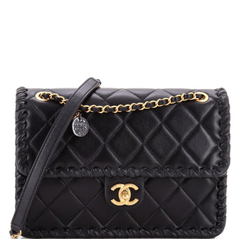 Chanel My Own Frame Flap Bag Braided Quilted Calfskin Small