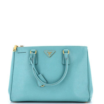 Prada Double Zip Lux Tote Saffiano Leather Medium