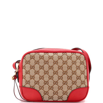 Gucci Bree Disco Crossbody Bag GG Canvas with Leather Mini