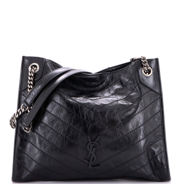 Saint Laurent Niki Shopping Tote Matelasse Chevron Leather Medium
