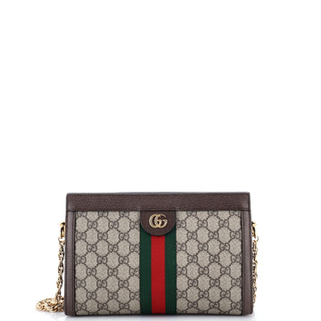 Gucci Ophidia Chain Shoulder Bag GG Coated Canvas Small