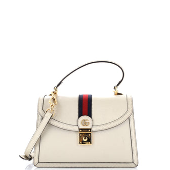 Gucci Ophidia Flap Top Handle Bag Leather Small
