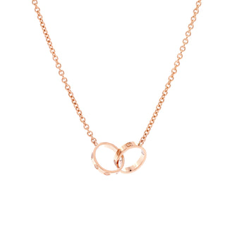 Cartier Love Interlocking Necklace 18K Rose Gold