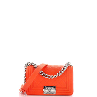 Chanel Boy Flap Bag Quilted Caviar Small