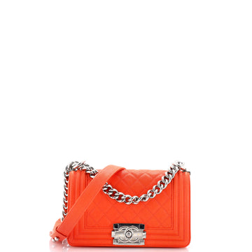 Chanel Boy Flap Bag Quilted Caviar Small