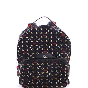 Christian Louboutin Backloubi Backpack Embroidered Canvas Small