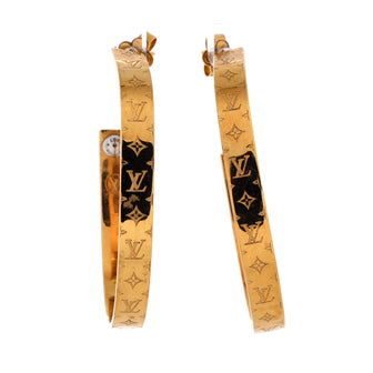 Louis Vuitton Nanogram Hoop Earrings Metal