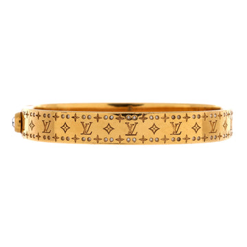 Louis Vuitton Nanogram Cuff Bracelet Metal with Crystals