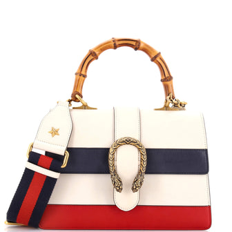 Gucci Dionysus Bamboo Top Handle Bag Colorblock Leather Medium