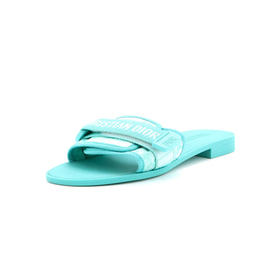 Christian Dior Women's Dio(r)evolution Slide Sandals Oblique Fabric