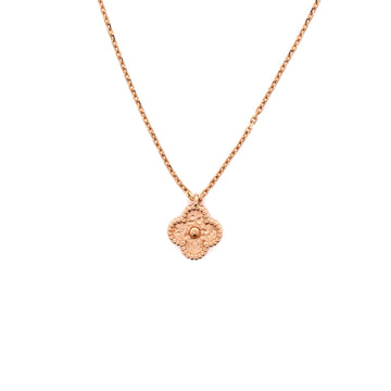Van Cleef & Arpels Sweet Alhambra Pendant Necklace 18K Rose Gold