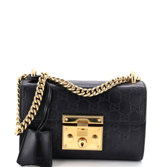 Gucci Padlock Shoulder Bag Guccissima Leather Small