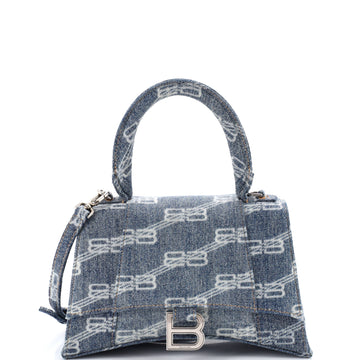 Balenciaga Hourglass Top Handle Bag Denim Small