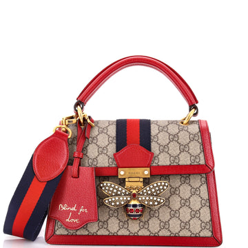 Gucci Queen Margaret Top Handle Bag GG Coated Canvas with Leather Small