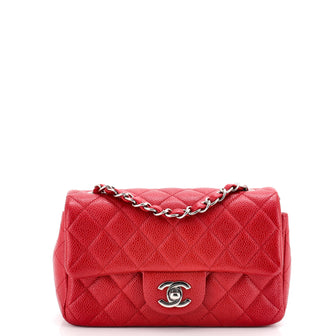 Chanel Classic Single Flap Bag Quilted Caviar Mini