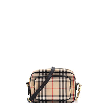 Burberry Camera Bag Vintage Check Canvas Small