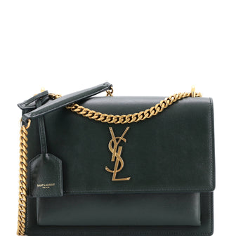 Saint Laurent Sunset Crossbody Bag Leather Medium