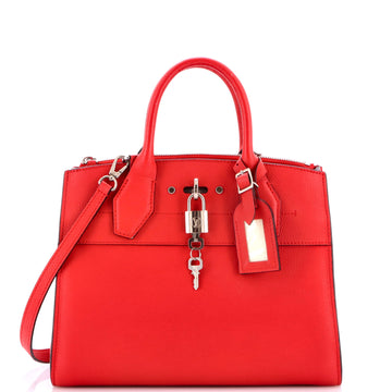 Louis Vuitton City Steamer Handbag Leather MM
