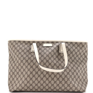Gucci Plus Tote GG Coated Canvas with Leather Large