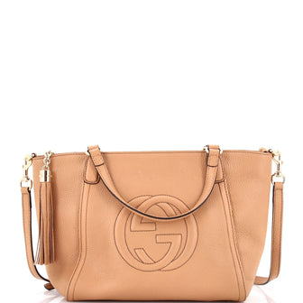 Gucci Soho Convertible Top Handle Bag Leather Small