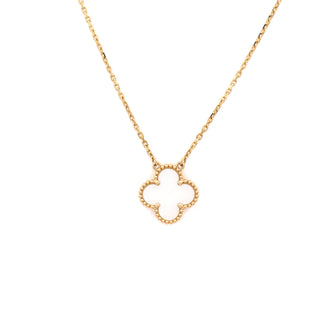 Van Cleef & Arpels Vintage Alhambra Pendant Necklace 18K Yellow Gold and Mother of Pearl