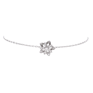 Van Cleef & Arpels Lotus Openwork Bracelet 18K White Gold with Diamonds Mini