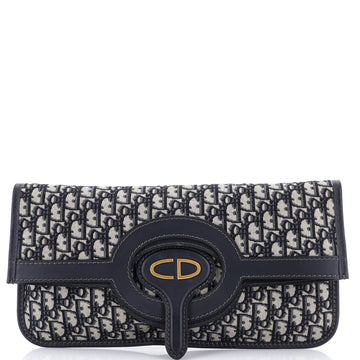 Christian Dior Fold Over Clutch Oblique Canvas