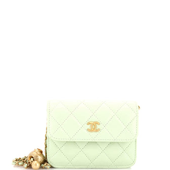 Chanel Pearl Crush Flap Clutch with Chain Quilted Lambskin Mini