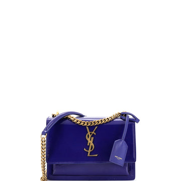 Saint Laurent Sunset Crossbody Bag Patent Small