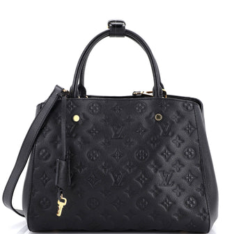 Louis Vuitton Montaigne Handbag Monogram Empreinte Leather MM