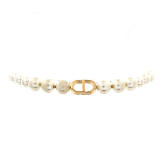 Christian Dior 30 Montaigne Choker Necklace Metal and Faux Pearls
