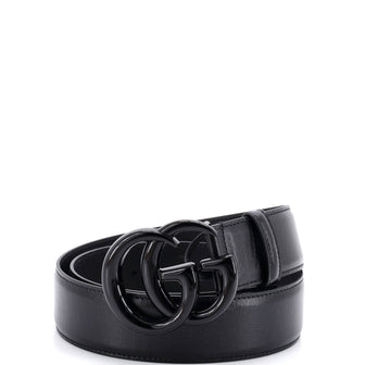 Gucci GG Marmont Monochrome Belt Leather with Enamel Wide