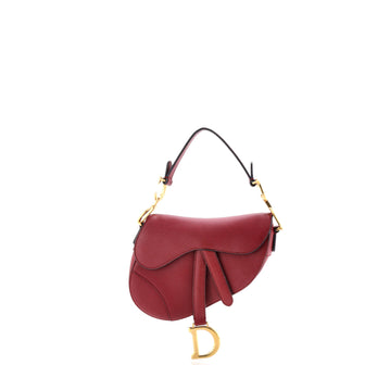 Christian Dior Saddle Handbag Leather Mini