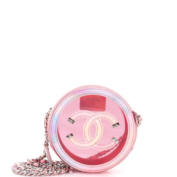 Chanel Filigree Round Clutch with Chain PVC with Lambskin Mini