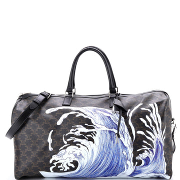 Celine x David Weiss Voyage Duffle Bag Printed Triomphe Coated Canvas Large