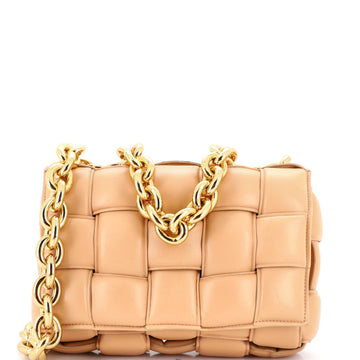 Bottega Veneta Cassette Chain Crossbody Bag Padded Maxi Intrecciato Leather