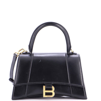 Balenciaga Hourglass Top Handle Bag Leather Medium