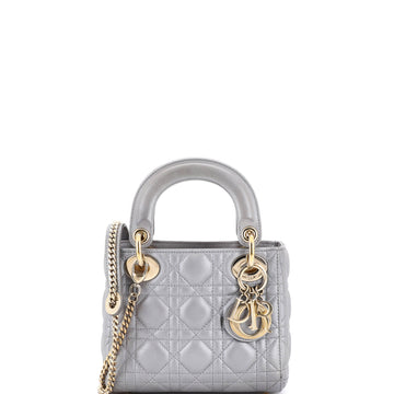 Christian Dior Lady Dior Chain Bag Cannage Quilt Lambskin Mini