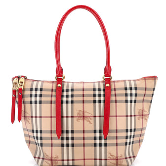 Burberry Salisbury Tote Haymarket Coated Canvas Medium