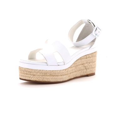 Hermes Women's Elda Wedge Espadrilles Leather