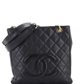 Chanel Petite Shopping Tote Quilted Caviar