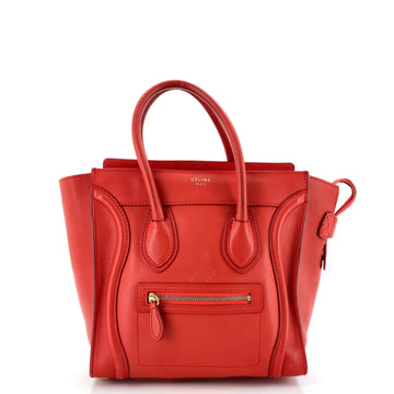 Celine Luggage Bag Smooth Leather Micro