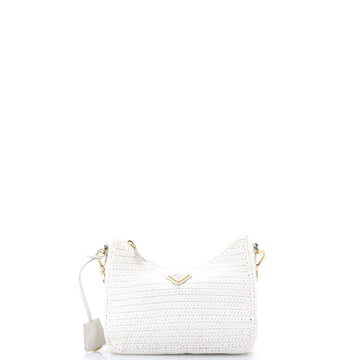 Prada Re-Edition 2005 Shoulder Bag Raffia Small