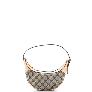 Gucci Ophidia Half Moon Bag Print GG Coated Canvas Mini