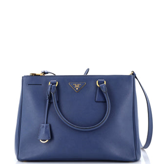 Prada Double Zip Lux Tote Saffiano Leather Medium