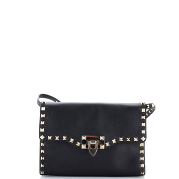 Valentino Garavani Rockstud Flip Lock Flap Bag Leather Medium